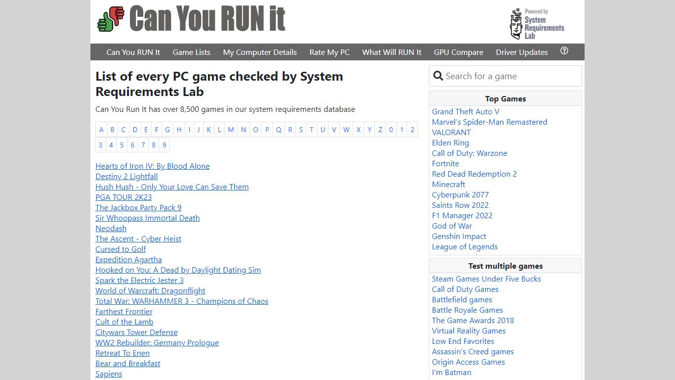 Can You RUN It | Can I Run It | Can My PC Run It